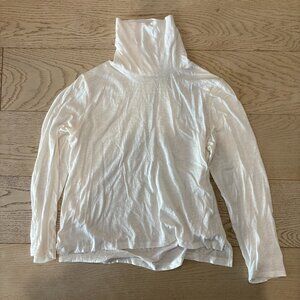 Madewell Whisper Cotton Turtleneck White Chalk